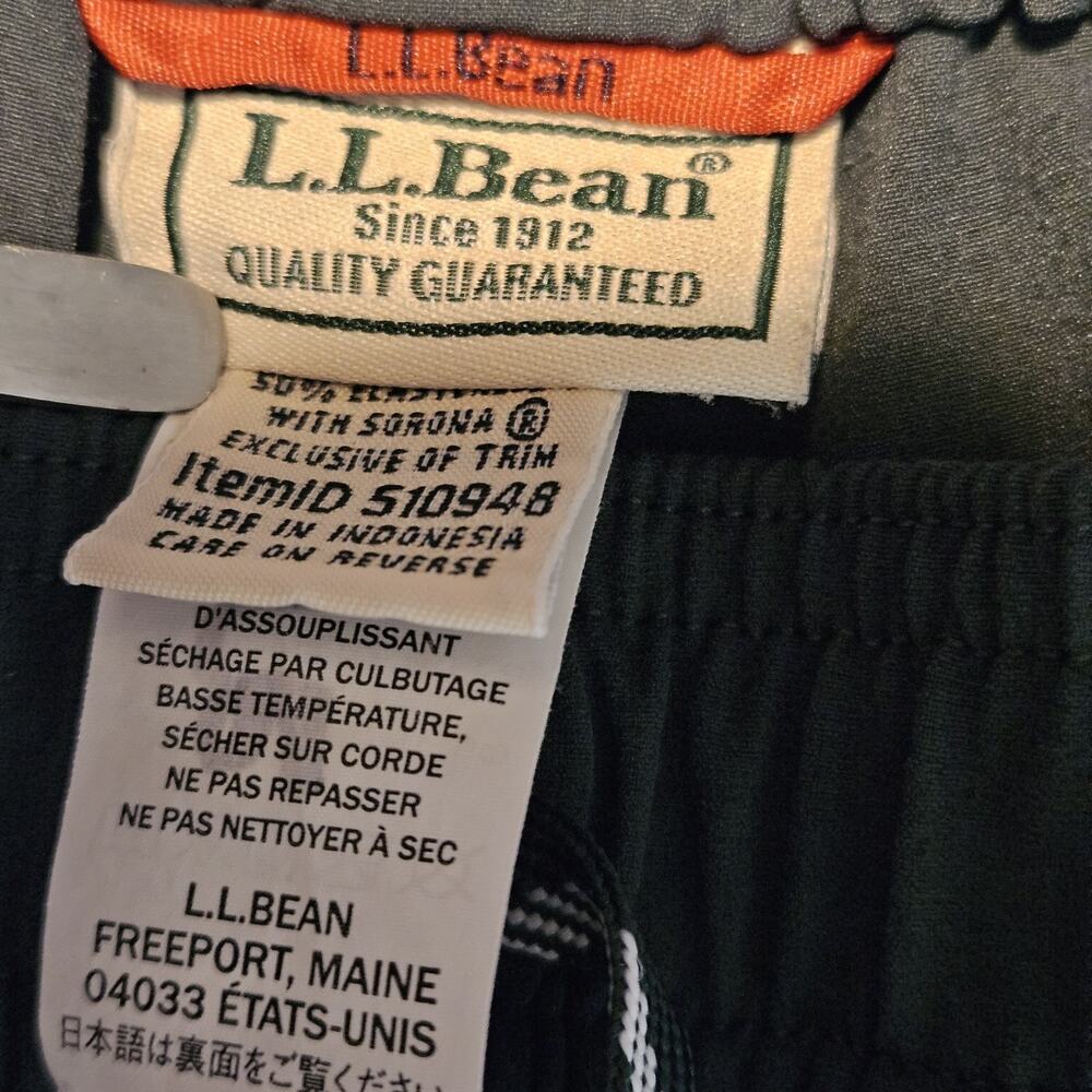 L.L Bean Multisport Pants Men's XL 30" Green Stretch Hiking Travel Lightweight - Picture 3 of 12